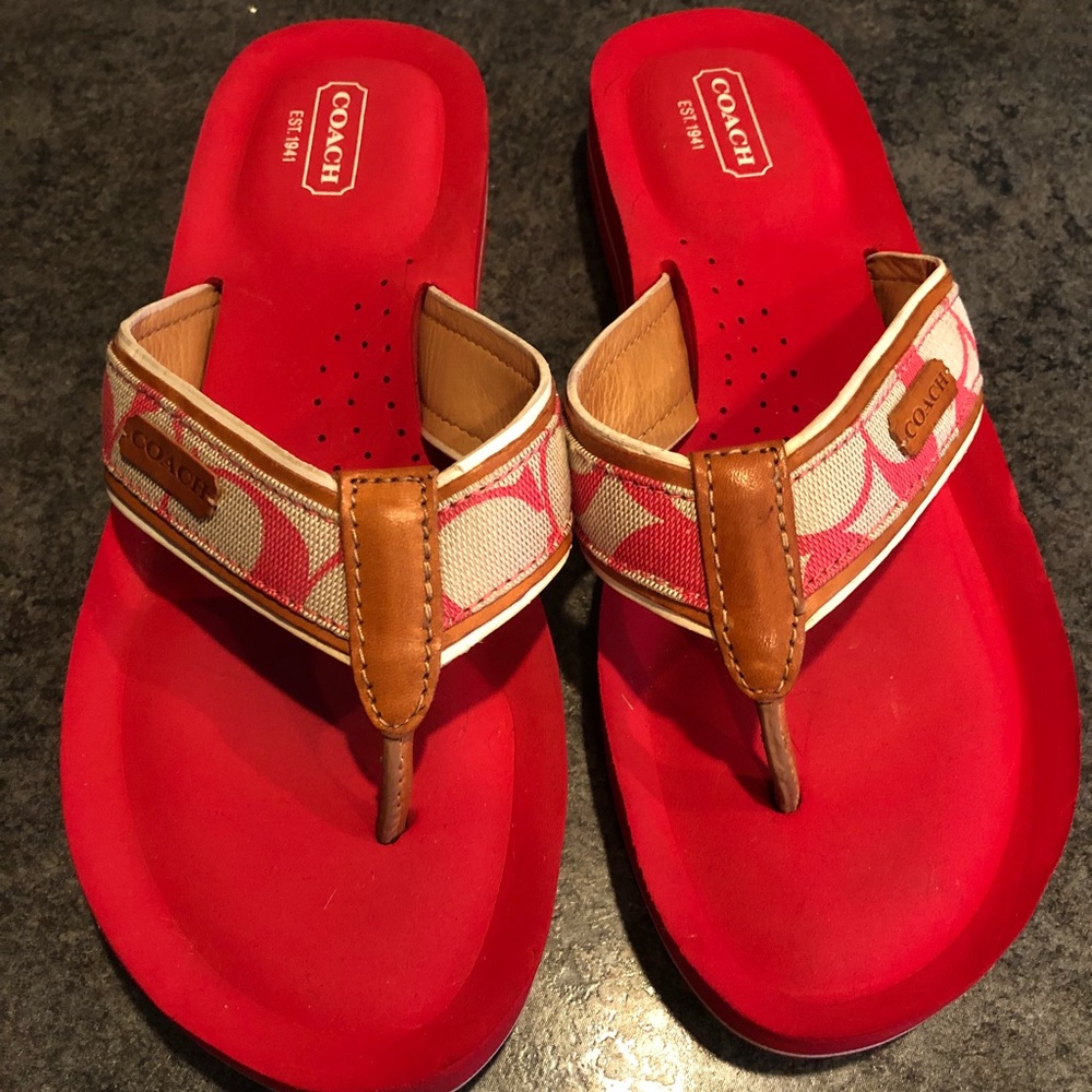 Authentic Coach Juanita flip flops